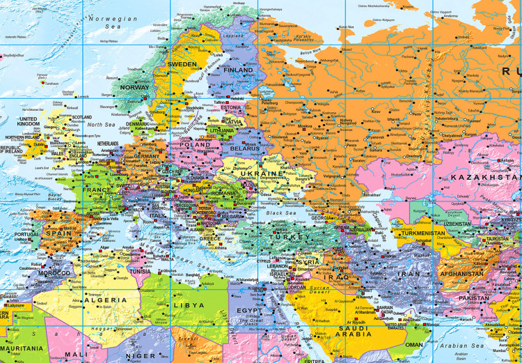 Large Canvas World: Colourful Map [Large Format] 125477 additionalImage 4
