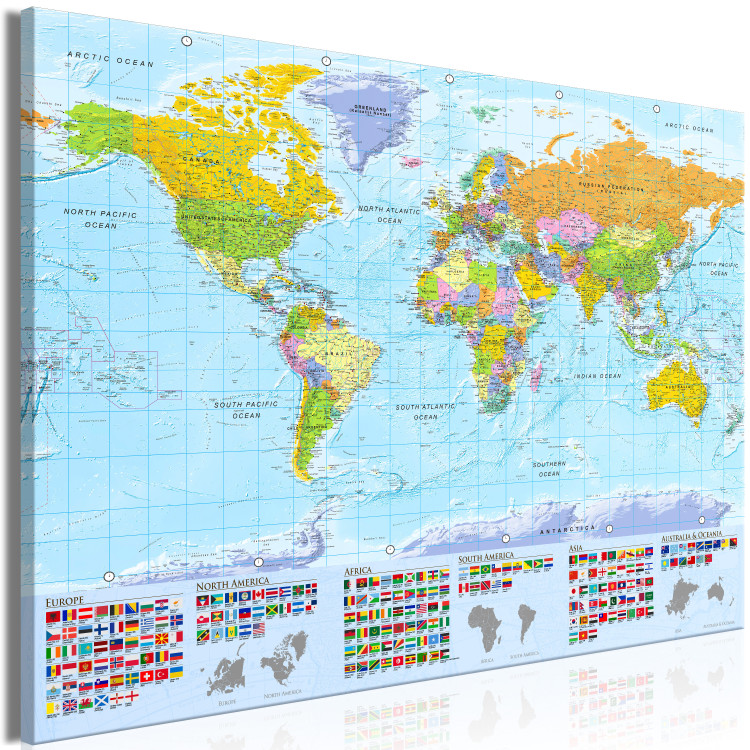 Large Canvas World: Colourful Map [Large Format] 125477 additionalImage 2
