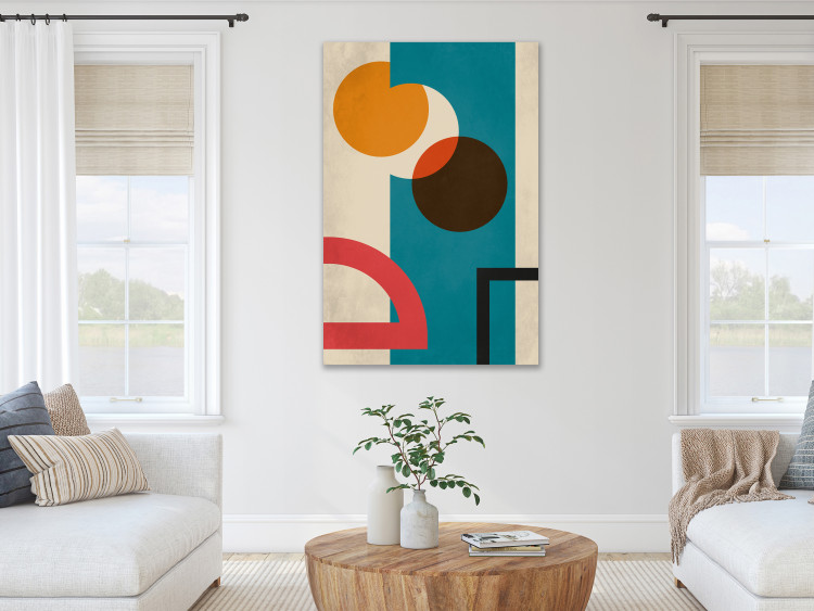 Canvas Colourful geometry - modernistic abstraction with colourful figures 134377 additionalImage 3