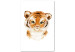 Canvas Tigger for children - A watercolor stylized composition 136377