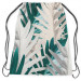 Backpack Philodendron xanadu - a white and turquoise pattern with exotic leaves 147377 additionalThumb 2