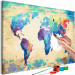 Paint by Number Kit Colorful Continents - Watercolor World Map in Rainbow Colors 148877 additionalThumb 4