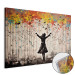 Acrylic Print Rain Song - Colorful Graffiti in the Style of Banksy [Glass] 151877