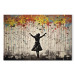 Acrylic Print Rain Song - Colorful Graffiti in the Style of Banksy [Glass] 151877 additionalThumb 2