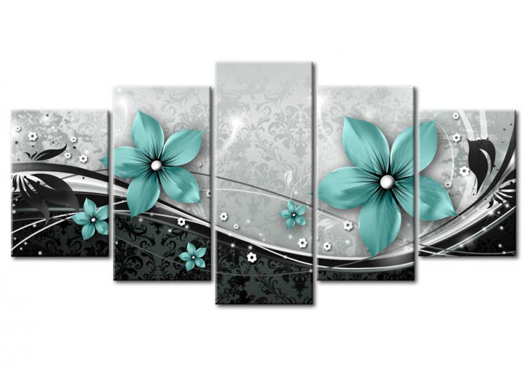 Canvas Turquoise flower of night 50077