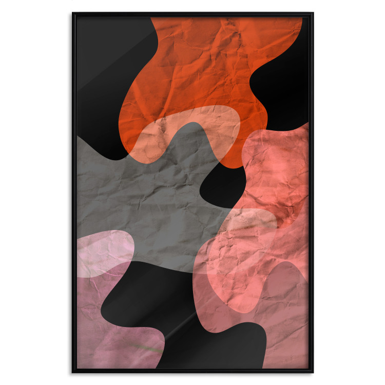 Poster Protective Colors - abstract patterns on a crumpled sheet texture 122287 additionalImage 18