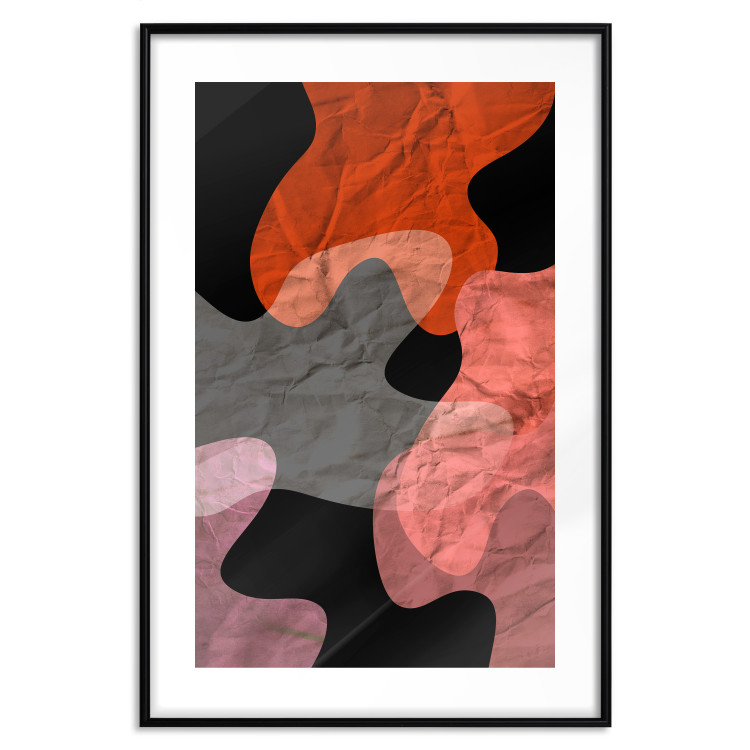Poster Protective Colors - abstract patterns on a crumpled sheet texture 122287 additionalImage 15