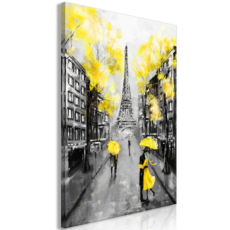 Canvas Paris Rendez-Vous (1 Part) Vertical Yellow 123087 additionalImage 2
