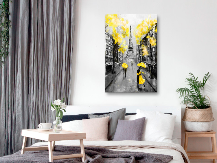 Canvas Paris Rendez-Vous (1 Part) Vertical Yellow 123087 additionalImage 3