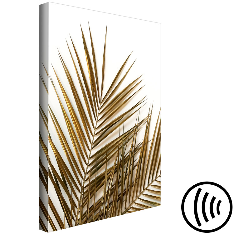 Canvas Dry palm leaves - photograph with plant motif on a white background 127987 additionalImage 6