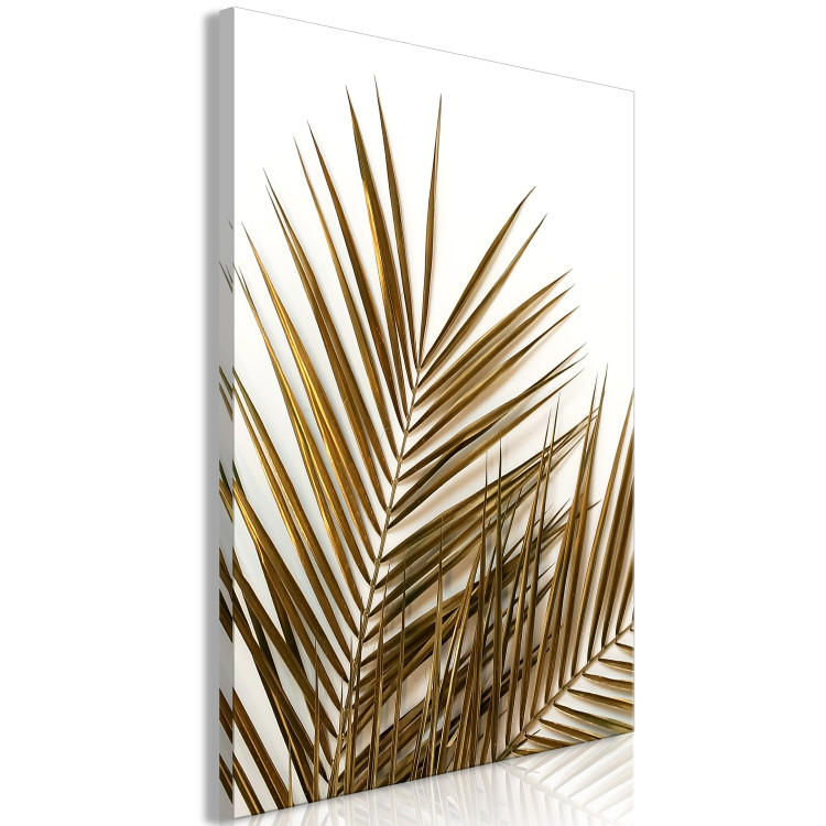 Canvas Dry palm leaves - photograph with plant motif on a white background 127987 additionalImage 2