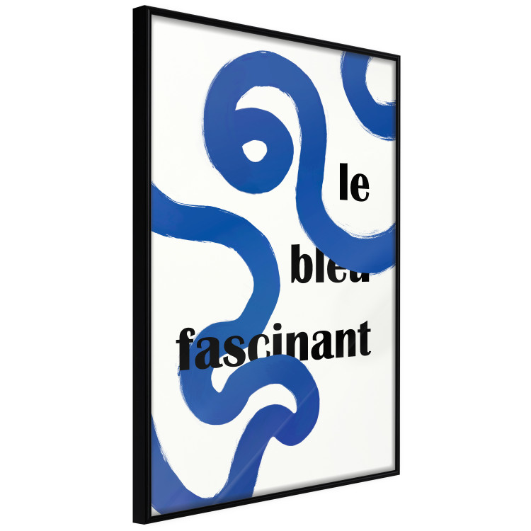 Poster Fascinating Blue - Abstract Lines Intertwined With the Inscription 149887 additionalImage 7