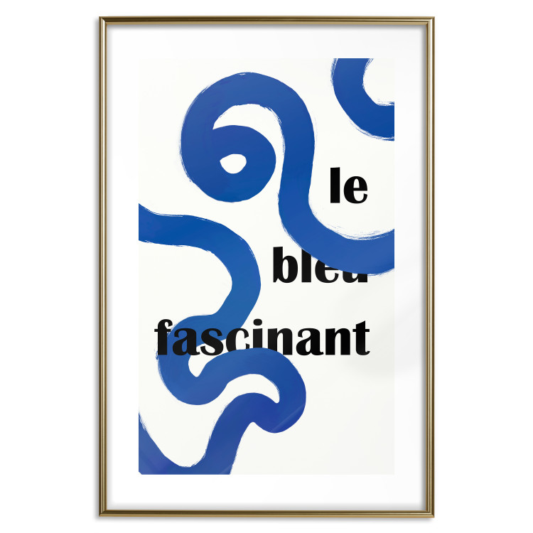 Poster Fascinating Blue - Abstract Lines Intertwined With the Inscription 149887 additionalImage 20
