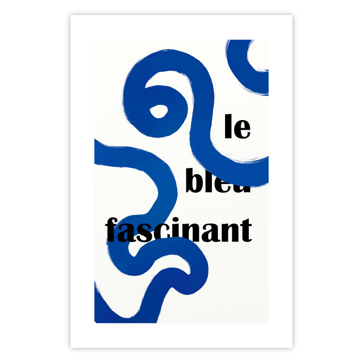 Poster Fascinating Blue - Abstract Lines Intertwined With the Inscription 149887 additionalImage 16