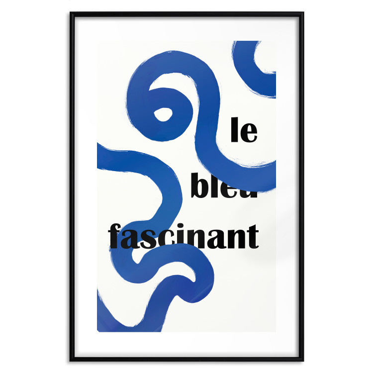 Poster Fascinating Blue - Abstract Lines Intertwined With the Inscription 149887 additionalImage 19