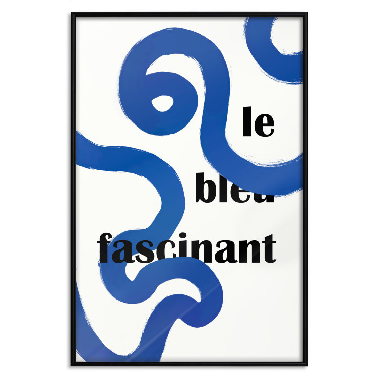 Poster Fascinating Blue - Abstract Lines Intertwined With the Inscription 149887 additionalImage 17