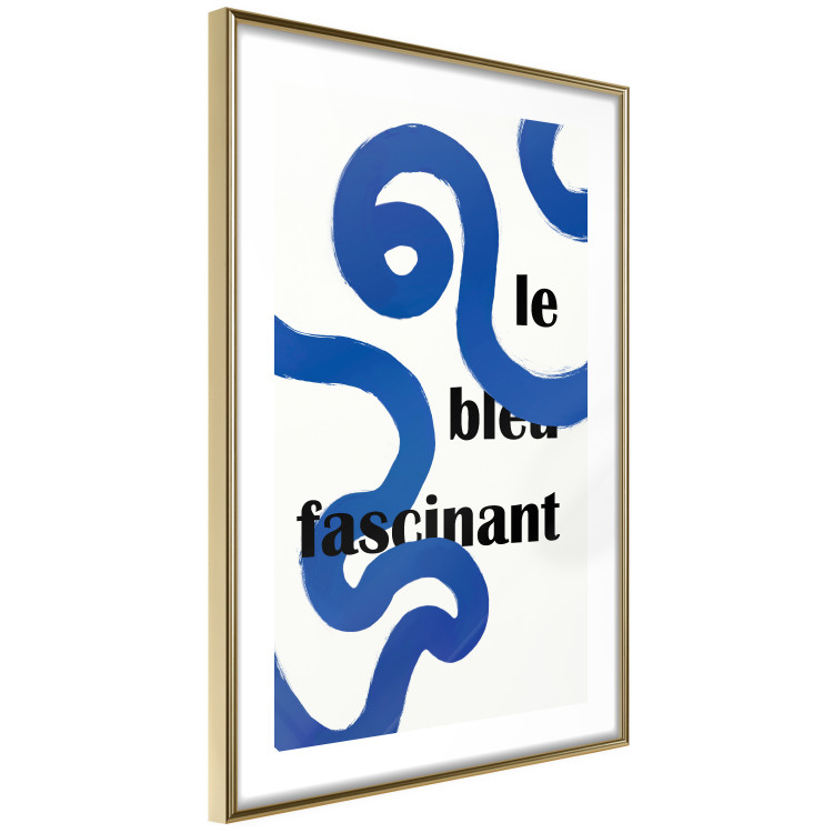 Poster Fascinating Blue - Abstract Lines Intertwined With the Inscription 149887 additionalImage 4