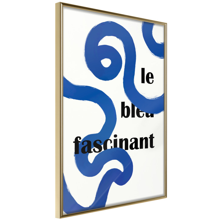 Poster Fascinating Blue - Abstract Lines Intertwined With the Inscription 149887 additionalImage 6