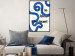 Poster Fascinating Blue - Abstract Lines Intertwined With the Inscription 149887 additionalThumb 10