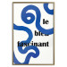 Poster Fascinating Blue - Abstract Lines Intertwined With the Inscription 149887 additionalThumb 18