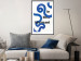 Poster Fascinating Blue - Abstract Lines Intertwined With the Inscription 149887 additionalThumb 13