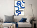 Poster Fascinating Blue - Abstract Lines Intertwined With the Inscription 149887 additionalThumb 12