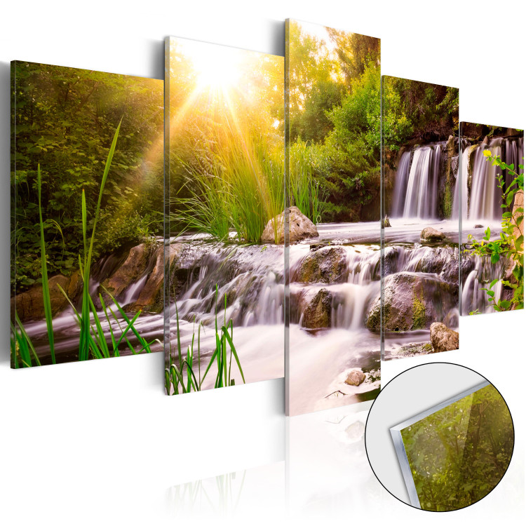 Acrylic Print Forest Waterfall [Glass] 92287
