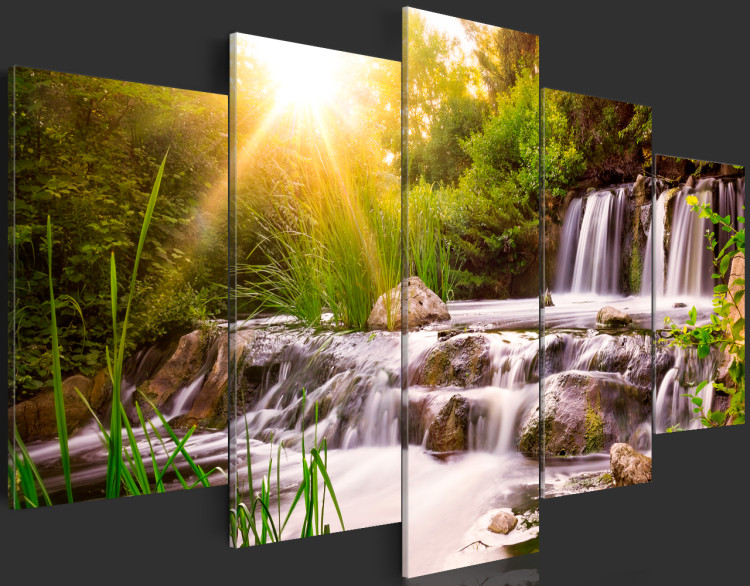Acrylic Print Forest Waterfall [Glass] 92287 additionalImage 6