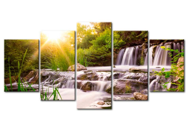 Acrylic Print Forest Waterfall [Glass] 92287 additionalImage 2
