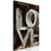 Canvas Love in the letters - inscription LOVE covered with floral motifs 135397 additionalThumb 2