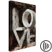 Canvas Love in the letters - inscription LOVE covered with floral motifs 135397 additionalThumb 6