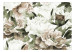 Wall Mural Flowers in bloom - floral motif composition with peonies and leaves 135797 additionalThumb 1