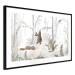 Poster Forest Animals - Drawn Forest with Watercolor Ferns 146497 additionalThumb 4
