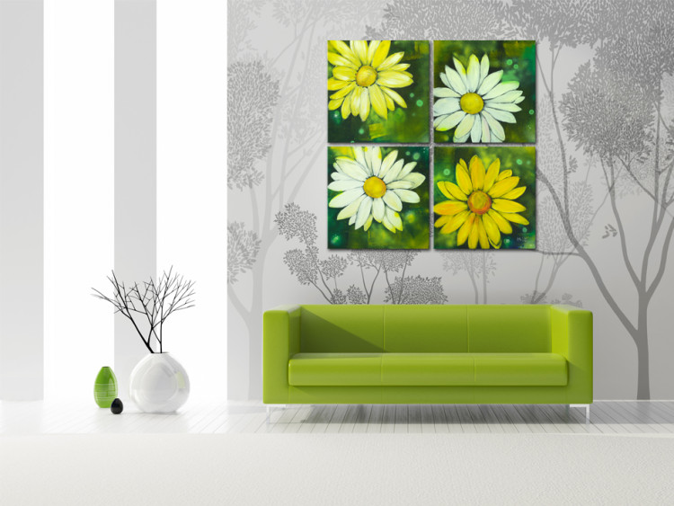 Canvas Four Daisies 48597 additionalImage 2