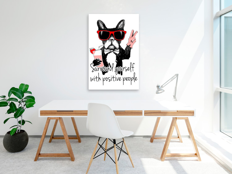 Canvas Positive Dog (1-part) - Eclectic Style with a Touch of Abstraction 115208 additionalImage 3