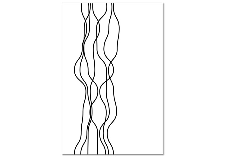 Canvas Curved lines - a minimalist design in an abstract version 117308