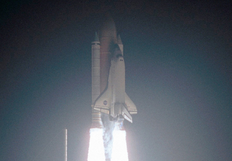 Canvas Rocket flight into space - a night photograph of a spacecraft take off 123508 additionalImage 5