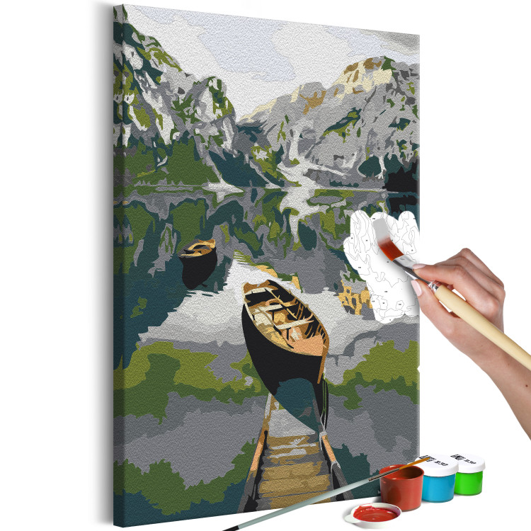 Paint by Number Kit Boat in the Mountains 132308 additionalImage 3