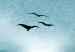 Canvas Three birds on the evening sky - landscape with dark clouds 136008 additionalThumb 4