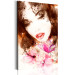 Canvas Dressed in flowers - sensual portrait of a woman with pink plants 64408 additionalThumb 2