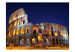 Wall Mural Monuments of Rome - the illuminated Roman Colosseum at night under a dark sky 97208 additionalThumb 1