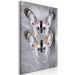 Canvas Butterflies in love - gray, elegant insects on a marble background 118318 additionalThumb 2