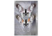 Canvas Butterflies in love - gray, elegant insects on a marble background 118318