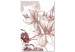 Canvas Magnolia engraving - a vintage illustration of a floral pattern 119018