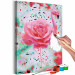 Paint by Number Kit Rose Flamingo - Pink Bird, Powdery Rose and Minty Shimmering Background 144618 additionalThumb 7