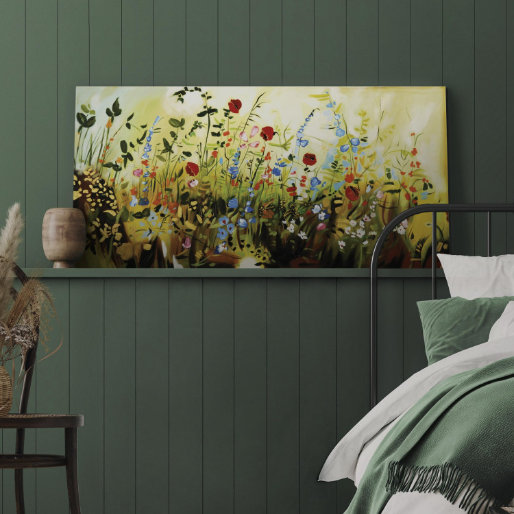 Canvas Charming Meadow (1-piece) - Colourful composition of small flowers 48618 additionalImage 3