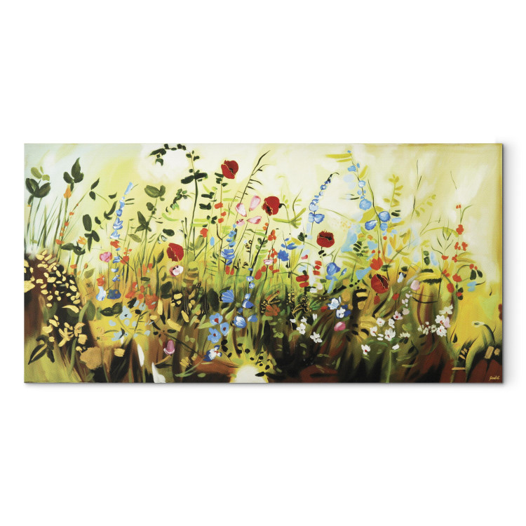 Canvas Charming Meadow (1-piece) - Colourful composition of small flowers 48618 additionalImage 7
