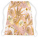 Backpack Minimalist leaves - floral motif in gold on a pink background 147428 additionalThumb 2