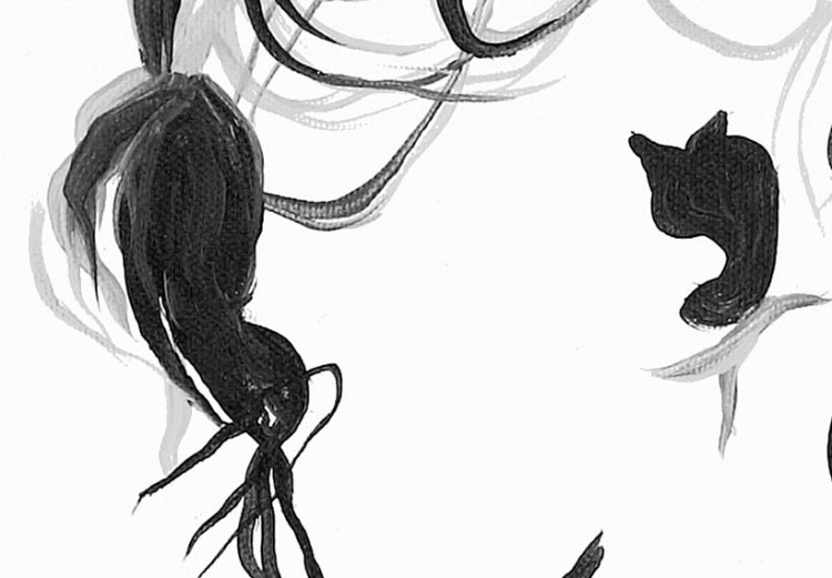 Canvas Minimalist femininity - female body silhouette on a white background 46828 additionalImage 2