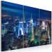 Canvas New York at night - aerial panorama of the American city 58328 additionalThumb 2